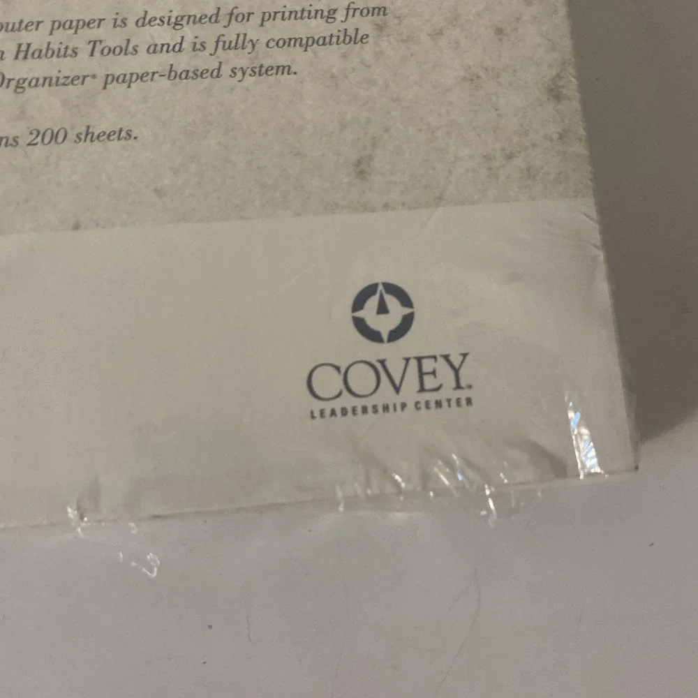 Covey Seven Habits Organizer 200 Sheets Computer paper Executive Size